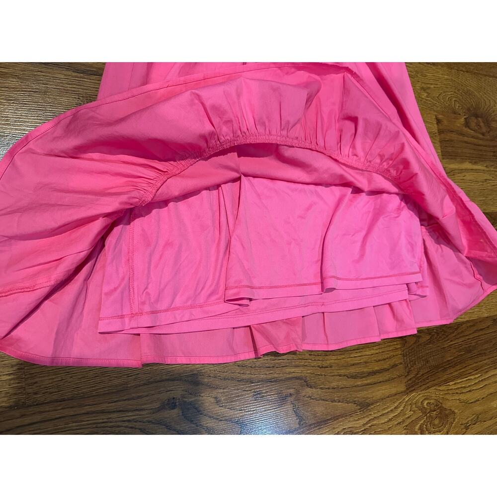 WAYF Puff Sleeve Cutout Mini Dress Hot Pink Women’s XL Cotton Statement Dress - Picture 3 of 10